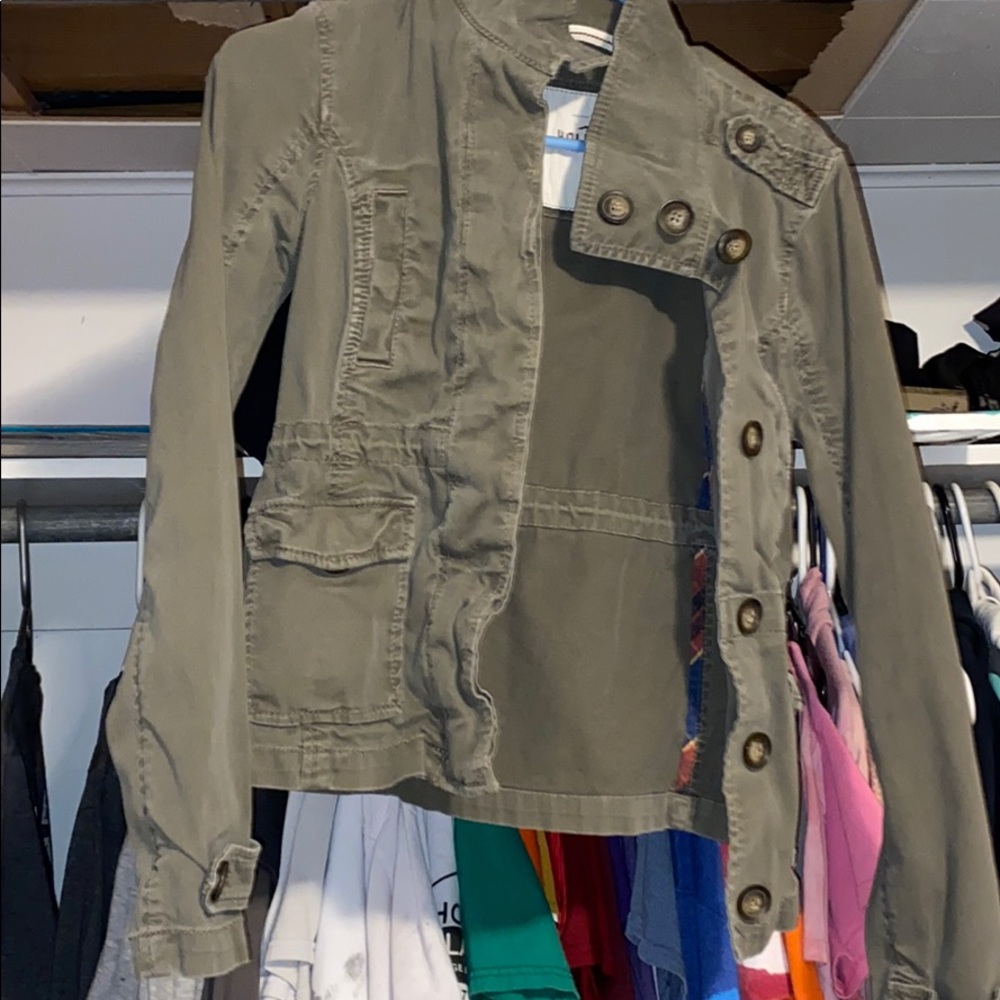 Green jean jacket
